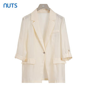 NUTS商场同款夏季时尚通勤及爱呢月气质休闲西装外套421041112