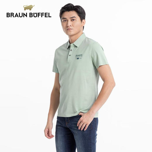 BRAUN BUFFEL/布兰施男士商务休闲短袖T恤舒适百搭翻领POLO衫 商品图1