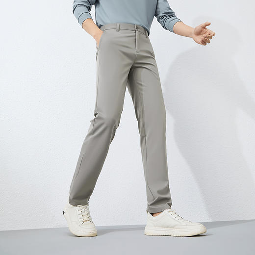 【含桑蚕丝】柒牌男装休闲裤男春季2025新款中青年高弹商务长裤子128H71750 商品图1