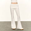 Ariseism 美式翻腰修身白色微喇叭裤女春季新款运动瑜伽阔腿裤子 商品缩略图0