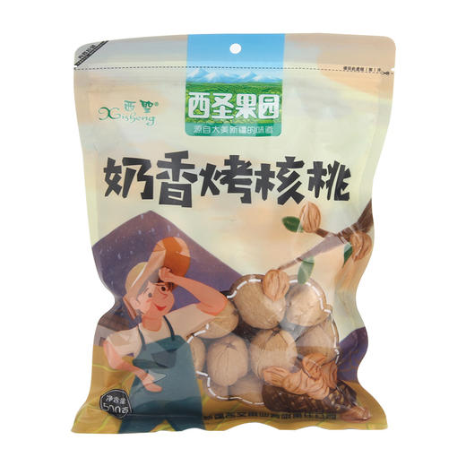 新疆喀什西圣奶香烤核桃500g/袋 商品图0