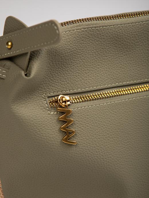 一周内发货🌿【拍1得2  子母包 头层牛皮编织包】通勤&度假，拼接感轻奢水桶包，休闲单肩包，可单肩、斜跨、手提，清新抹茶绿🍀 商品图10