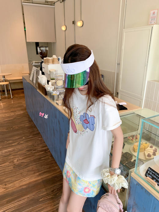 <曾小咸推荐>现货秒杀！卖完不补 ！微信打折价！碎花贴布短袖T恤 日常119.99/件 立减60 秒杀59.99/件！！ 商品图7