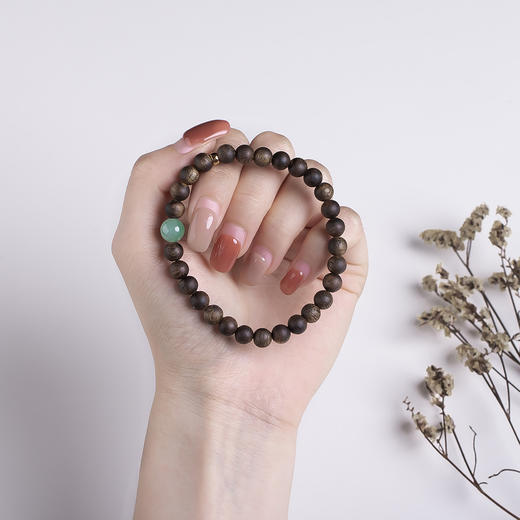 xy0453沉香+翡翠素雅手串 商品图9