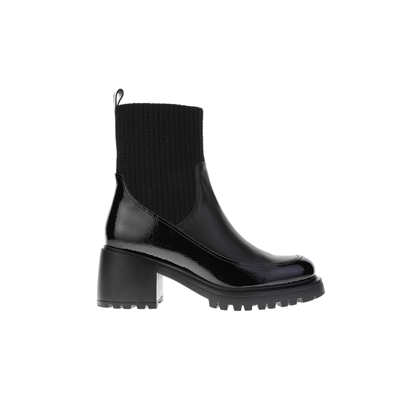 sheme女式粗跟短靴时尚百搭一脚蹬马丁靴可定制