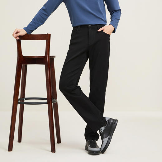 【高弹】柒牌水洗牛仔裤男2025秋冬新款时尚休闲中青年直筒长裤子129H71340 商品图1