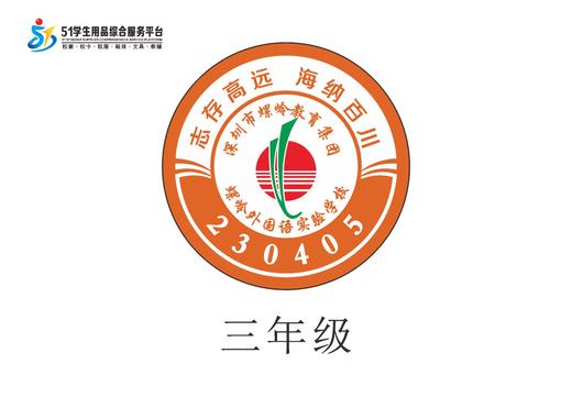 定制深圳市螺岭外国语实验学校校徽定做布标姓名贴胸章缝制包邮51 商品图3