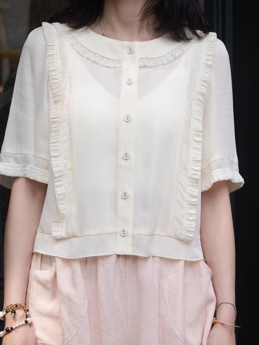 TYNVIE 荷叶边蕾丝衬衫 - 白色 商品图0