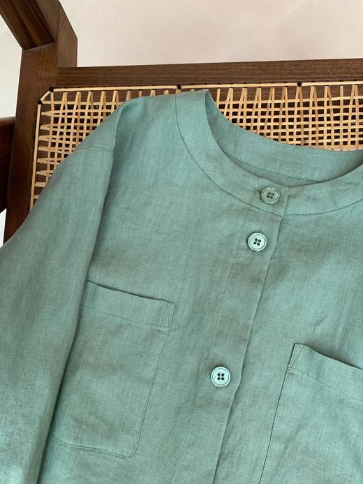 【高品质私服】【IC蟹壳青亚麻平纹衬衫+平纹短裤】简约设计突出面料与剪裁，尽显休闲随性，独特纹理，质朴格调G1481/G1476-CC【无标出货 介意慎拍】 商品图11