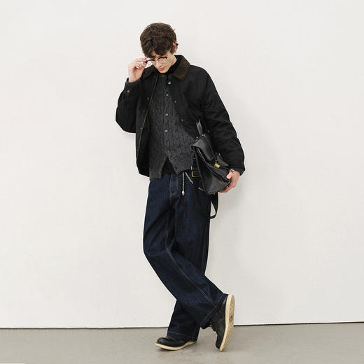 714street经典美式纯棉原色牛仔裤男2025秋季新款微宽松直筒长裤 商品图3