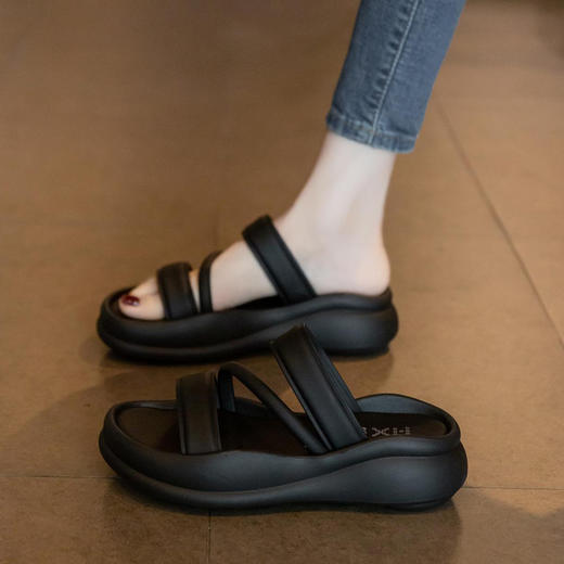 【GZ】无忧购79元3件绝美厚底增高凉拖鞋海边沙滩凉鞋800-D17时装（截单后3-5天发货) 商品图3