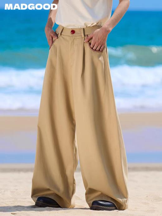 马得工地/MDGDKZ12003/口袋一字绣弯刀裤 商品图1