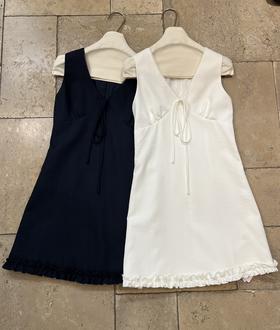 【门店同款】ENJOY夏季“夏日番情”系带木耳边短裙 163298067