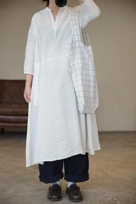 Manuelle Guibal 2色麻质连衣裙