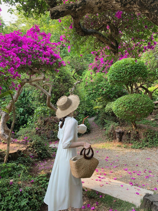 金蘑菇菇【夏日威尼斯】 连里料都垂坠轻薄法式仙女裙遮肉连衣裙 商品图6