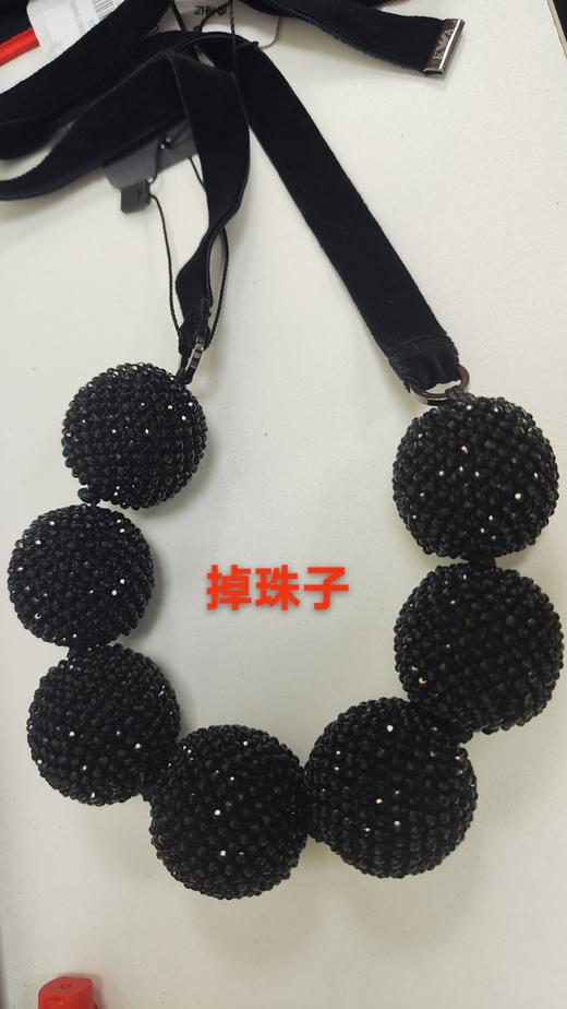 8055180543023 EMPORIO ARMANI 【轻奢高级】女式欧美夸张大颗珠子亮眼系带短项链锁骨链项链 商品图4