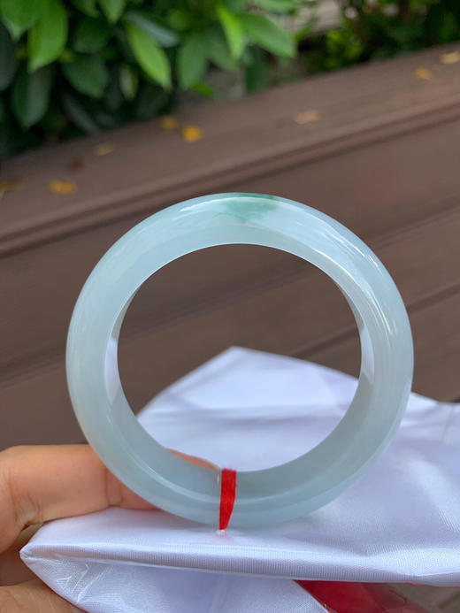 620515，51.5圈口，糯冰飘花正圈平安镯，底子胶润 商品图0