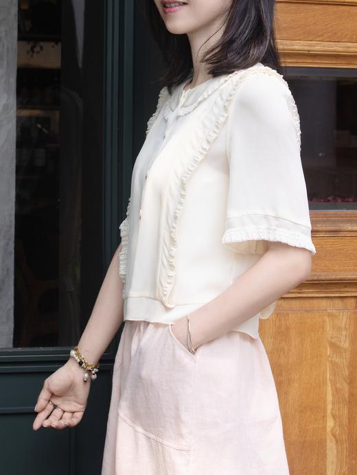 TYNVIE 荷叶边蕾丝衬衫 - 白色 商品图2