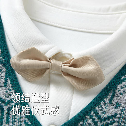 【高定系列】英氏新生婴儿衣服秋季新款男宝宝满月外出服连体衣 商品图3