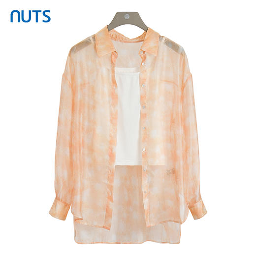 NUTS商场同款夏季设计感薄款时尚通勤长袖衬衫两件套421011057 商品图0