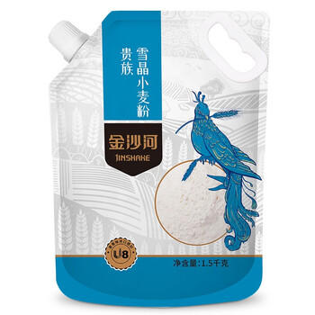 金沙河面粉小包装 贵族雪晶小麦粉3斤 家用中筋面粉 /粮油调味 /面粉 /通用粉 商品图0