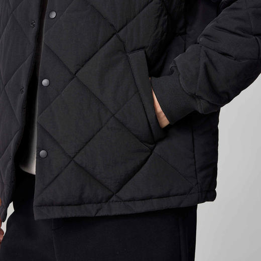 墨麦客男装新雪丽保暖翻领棉服男士2024冬季菱形格绗缝加厚外套男 商品图4