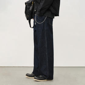 714street经典美式纯棉原色牛仔裤男2025秋季新款微宽松直筒长裤