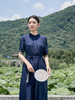 【立体印花真丝连衣裙】25年夏季新品女士100%桑蚕丝系带收腰中长款裙子 商品缩略图2
