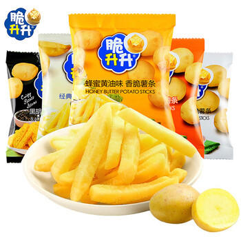 脆升升蜂蜜黄油原切薯条520g（20g*26）混合味非膨化休闲零食大礼包 /休闲食品 /膨化食品 /薯条 商品图1