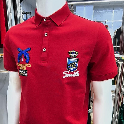 个性logo男翻领夏季新款透气短袖高档半袖商务潮流刺绣Polo衫   JYYP-711#翻领4 商品图3