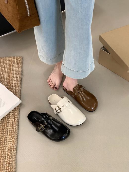 【GZ】无忧购“清仓大促”小香风豆豆鞋浅口玛丽珍鞋包头半拖鞋H226-1 J663-5 X11-05（截单后3-5天发货） 商品图0