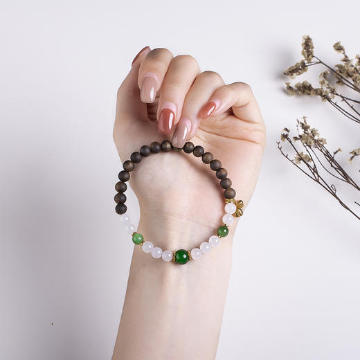 xy0452沉香+和田玉三生之幸手串 商品图7