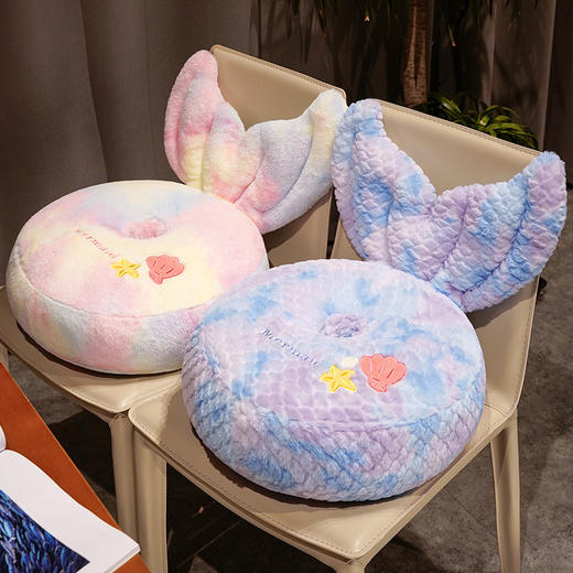 自然醒三维立体PP棉美人鱼圆饼坐垫地上懒人坐墩榻榻米卧室家用阳台飘窗加厚软垫QYL 商品图8