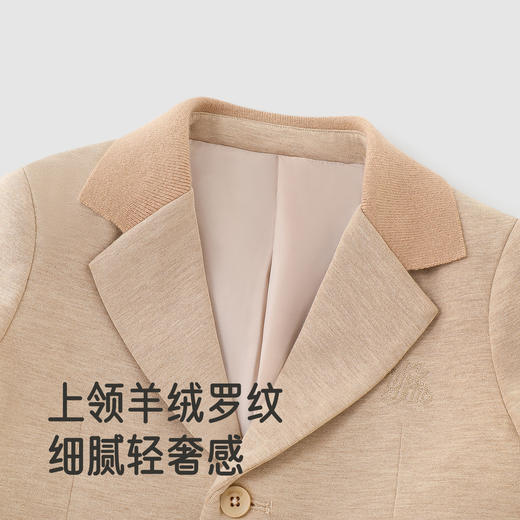 【高定系列】英氏儿童西服春秋男童小西装外套礼服保暖羊毛西装 商品图2
