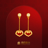 宫匠造办 如意随心耳坠 黄金镶贝母红玛瑙 商品缩略图2