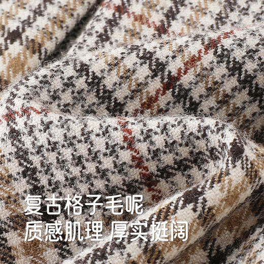 【高定系列】英氏女童裙子秋冬绵羊毛裙子保暖百搭女童半身裙 商品图1