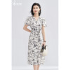 米思阳2025夏季新款优雅气质天丝连衣裙收腰国风水墨画连衣裙1003 商品缩略图0