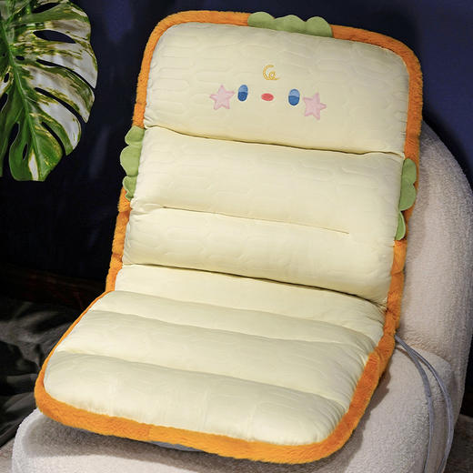 自然醒哈基米萌物乳胶连体坐垫办公室久坐护腰靠垫背部绑带舒适防滑屁垫QYL 商品图12