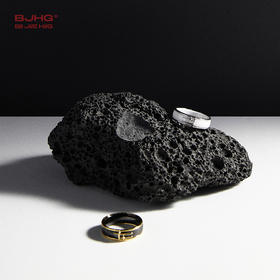 BJHG不计后果 陶瓷星星戒指男ins潮美式复古百搭简约情侣指环对戒