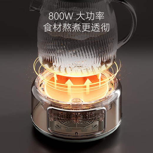 七彩叮当新款养生壶多功能家用小型办公室全玻璃煮茶器烧水花茶壶 B9001-L 滤网款 1.2L 商品图4