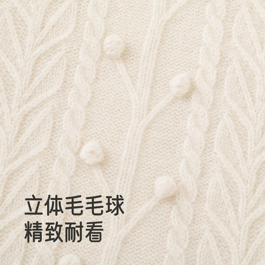 【高定系列】英氏儿童外套春秋保暖羊绒斗篷女童外搭休闲针织毛衫 商品图3