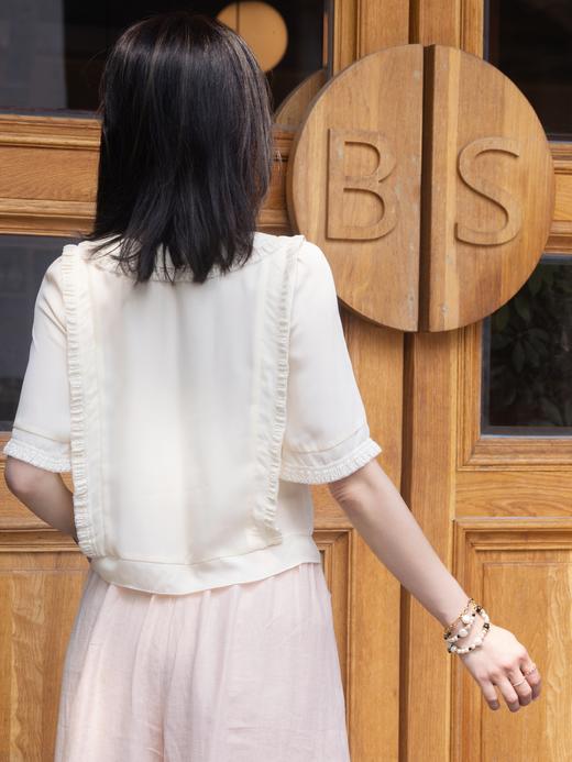 TYNVIE 荷叶边蕾丝衬衫 - 白色 商品图9