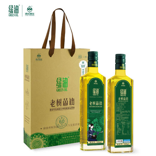 绿油老树茶油 物理压榨原香型500ml*2瓶 商品图1
