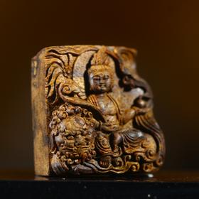 BC.BOG7.15-9   白棋沉水(文殊菩萨)挂件 ，5.7g