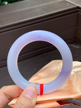 620514，55.8圈口，细糯化紫罗兰圆条福镯，满紫圆条，底子细腻有水