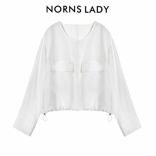 NORNS LADY诺恩 春夏款极简风经典百搭上衣圆领长袖 T25SY05244【清仓不退不换】 商品图1