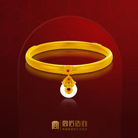 宫匠造办 十朝十美宫镯 唐·玉环羞花黄金手镯