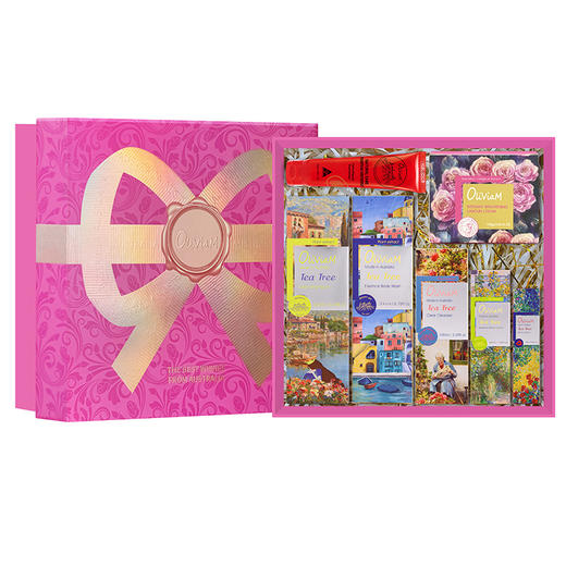 Oliviam澳莉维亚粉色记忆护肤7件套沐浴护发护肤礼盒 商品图3