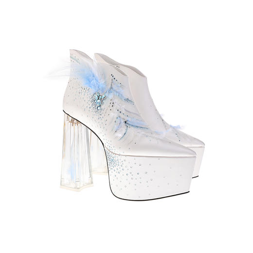 sheme景颇族原创设计全球限量版女式水晶刺绣高跟鞋奢华独特优雅可定制 商品图5