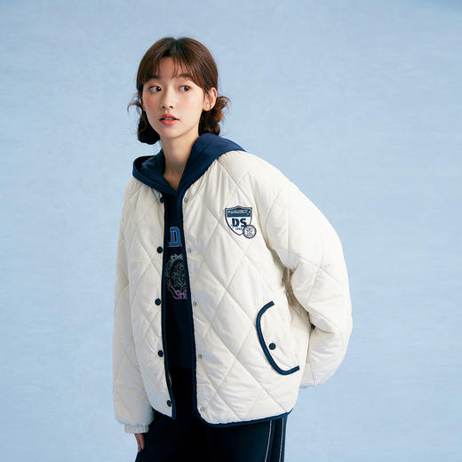 笛莎Deesha青少年女童外套2025秋季女童绗棉棒球领外套 商品图3